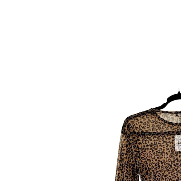 La La Land Creative Animal Print Mesh Top - Picture 4 of 5